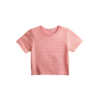 Striped print short sleeve round neck tee tops