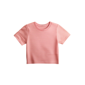 Striped short-sleeved T-shirt Yellow