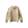 Long Sleeve Peplum Pullover Sweater off white 1-5 years old