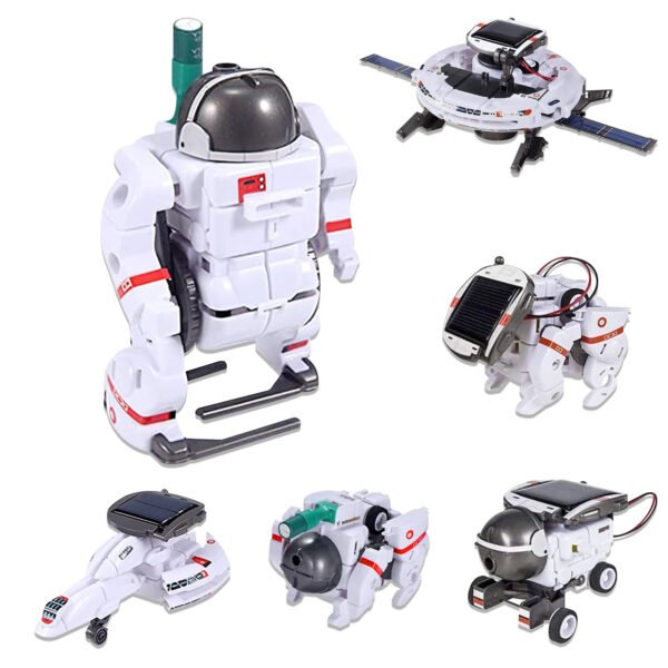 STEM Science Kits, 6-in-1 Solar Robot Kit Educational Learning Building Toys for Kids Age 8-12, DIY Space Exploration Kits Christmas Birthday Gifts