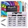 Syenll Magnetic Eyelashes Kit, 3D Magnetic Lashes and Eyeliner Kit, 10 Pairs Fake Eyelashes with Magnetic Eyeliner & Tweezer, No Glue