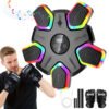 Music Boxing Machine, Bluetooth Punching Machine with Boxing Gloves, Wall Mounted Boxing Training Equipment for Home Gym Use, Black
