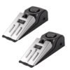 Syenll Door Stop Alarm, 2 Pack Door Stopper with 120DB Security Alarm, Door Security Devices for Home Travel, Black