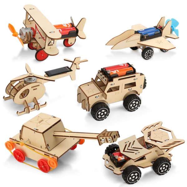 6 in 1 STEM Science Kits for Kids, Wooden Arts and Craft Kits, Educational STEM Toys, 3D Puzzles DIY Building Engineering Set for Boys Girls Age 8-12