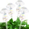 Plant Watering Globes 4 Pcs, Self Glass Watering Bulbs, Colorful Mushroom Watering Devices for Indoor and Outdoor Plants, 130 ML