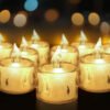 24 Pack Flameless LED Tea Lights, Battery Operated Fake Tealights Candles for Wedding, Party, Votive, Table Decor, Warm White